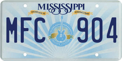 MS license plate MFC904