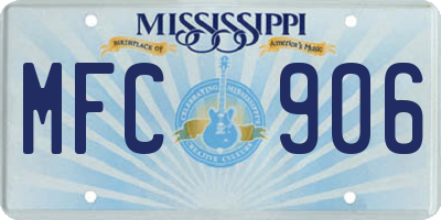 MS license plate MFC906