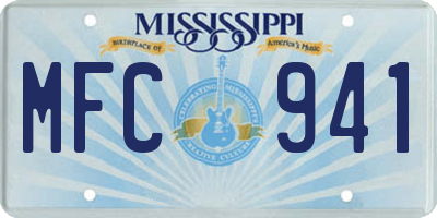 MS license plate MFC941