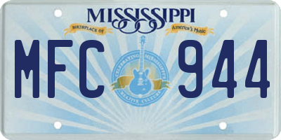 MS license plate MFC944