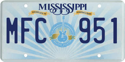 MS license plate MFC951
