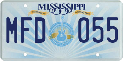 MS license plate MFD055