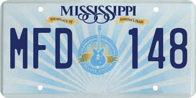 MS license plate MFD148