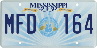 MS license plate MFD164