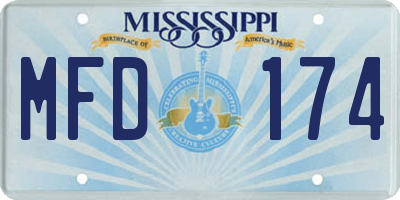 MS license plate MFD174