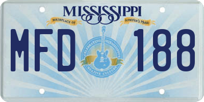 MS license plate MFD188