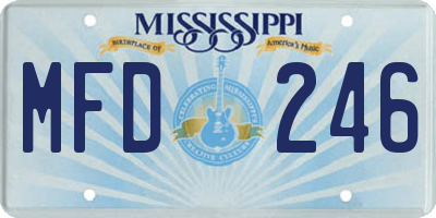 MS license plate MFD246