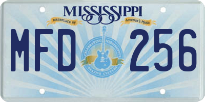 MS license plate MFD256