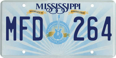 MS license plate MFD264