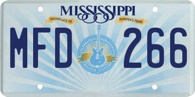 MS license plate MFD266