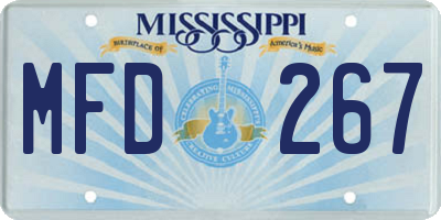MS license plate MFD267
