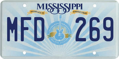 MS license plate MFD269