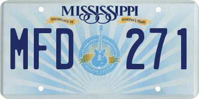 MS license plate MFD271