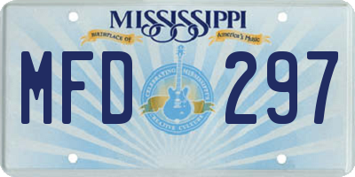 MS license plate MFD297