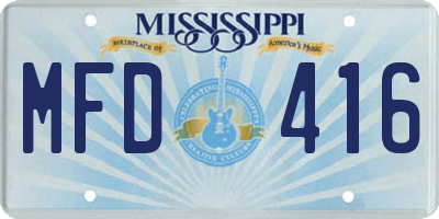 MS license plate MFD416