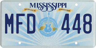 MS license plate MFD448