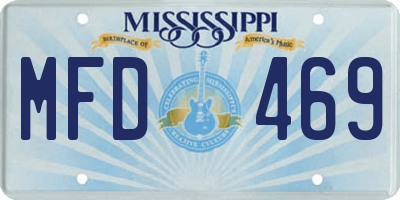 MS license plate MFD469