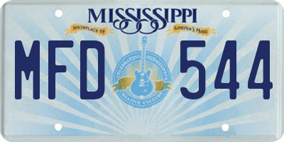 MS license plate MFD544