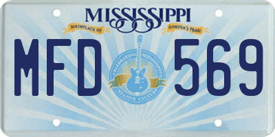 MS license plate MFD569