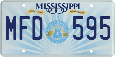 MS license plate MFD595