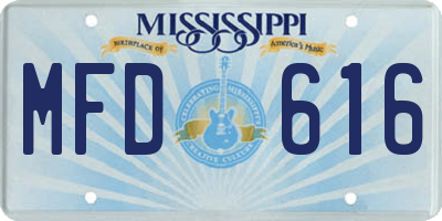 MS license plate MFD616