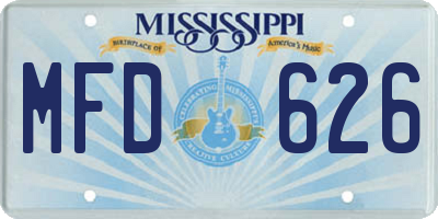 MS license plate MFD626
