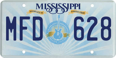 MS license plate MFD628