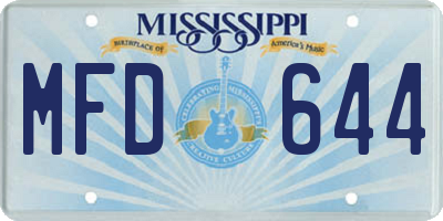 MS license plate MFD644