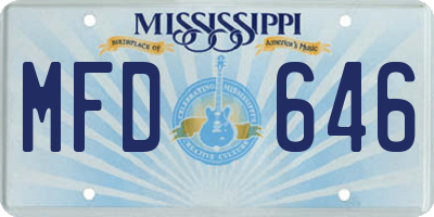 MS license plate MFD646