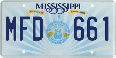 MS license plate MFD661