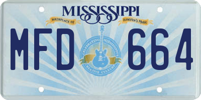 MS license plate MFD664