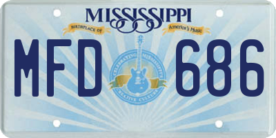 MS license plate MFD686