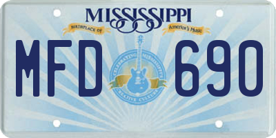MS license plate MFD690