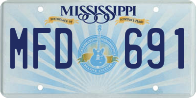 MS license plate MFD691