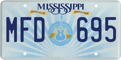 MS license plate MFD695
