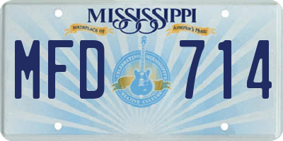 MS license plate MFD714