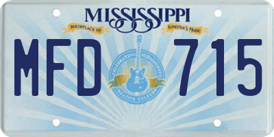 MS license plate MFD715