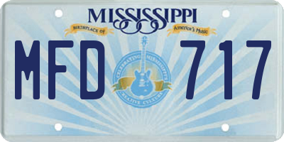 MS license plate MFD717