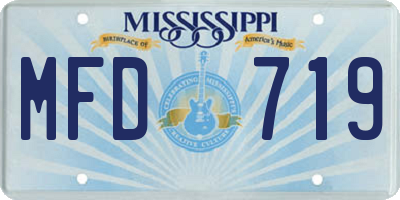 MS license plate MFD719