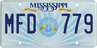 MS license plate MFD779