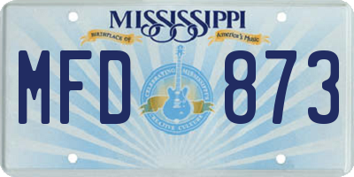 MS license plate MFD873