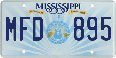 MS license plate MFD895