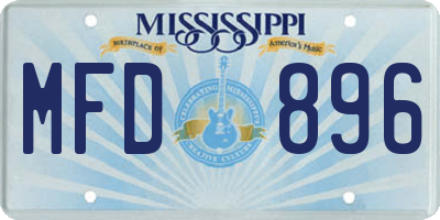 MS license plate MFD896