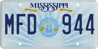MS license plate MFD944