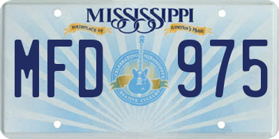 MS license plate MFD975