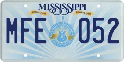 MS license plate MFE052