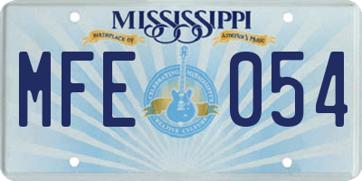MS license plate MFE054