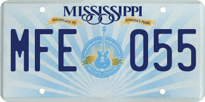 MS license plate MFE055