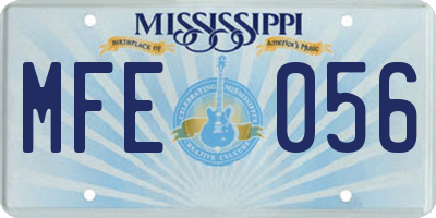 MS license plate MFE056