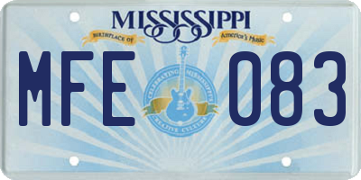 MS license plate MFE083